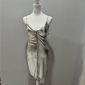 Haute Monde Silver Mini Dress